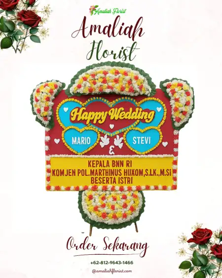 Papan Bunga Pernikahan Sujung